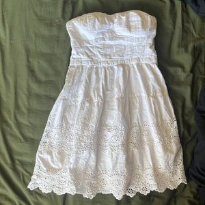 American Eagle Outfitters, White Strapless Short Dress, Size 2